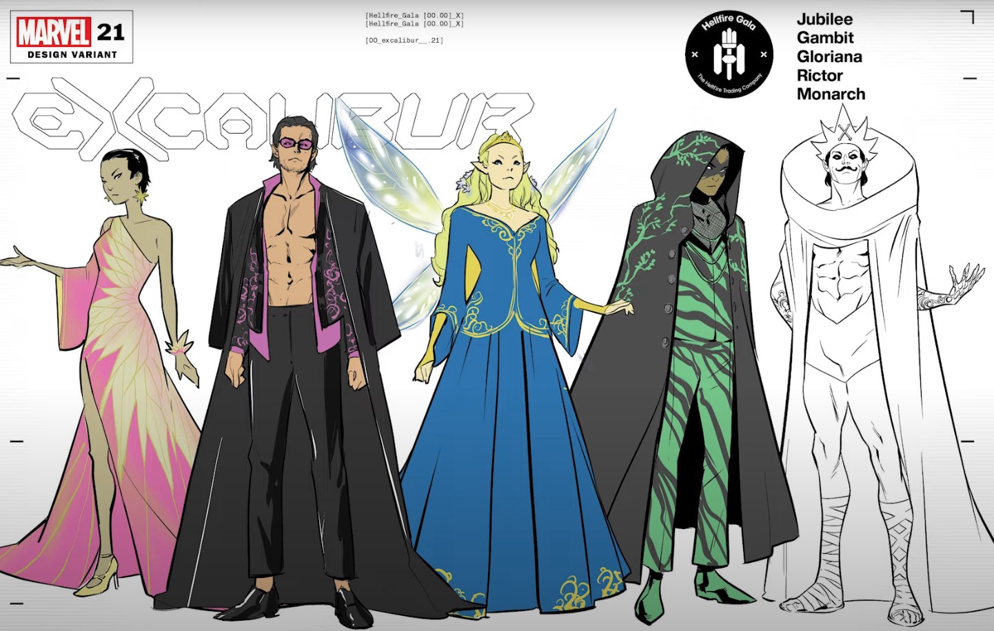 Hellfire gala outfits 2021 Excalibur